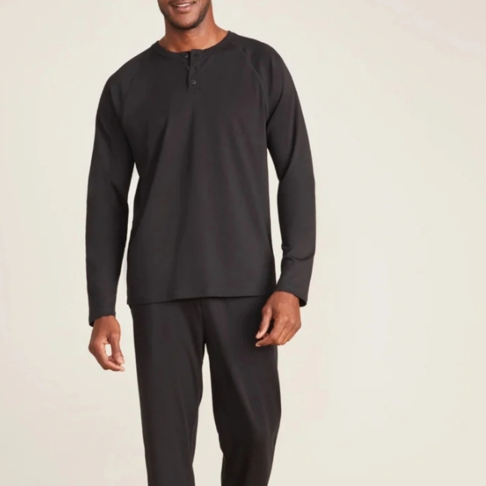 Barefoot Dreams Malibu Collection® Pima Jersey Long Sleeve Henley NWT Small